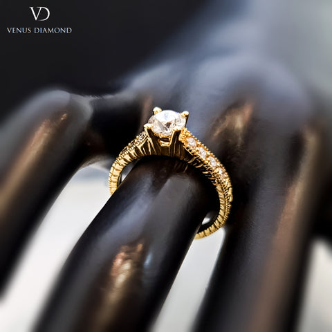 18k Yellow Gold Engagement Ring