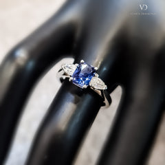 Sapphire and Diamond Trilogy Ring